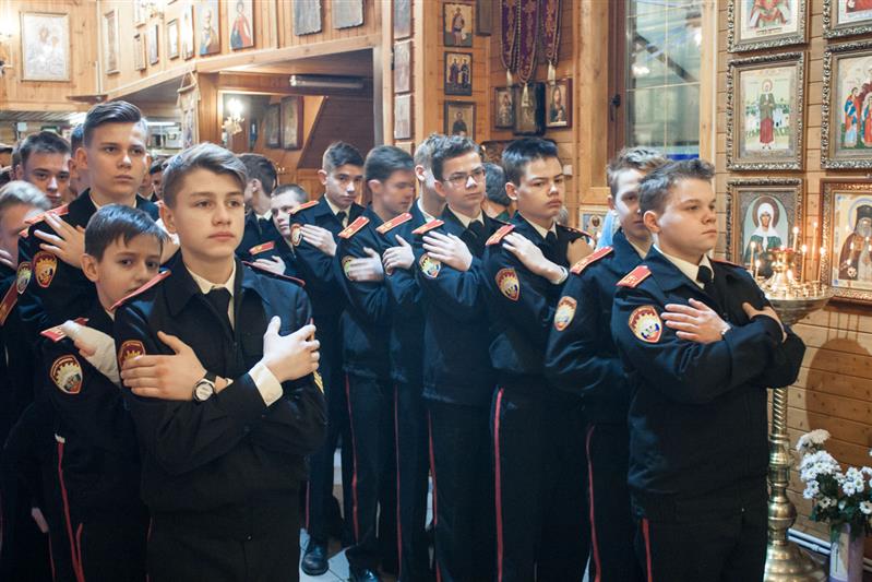 Кадетская Литургия 8-х и 10-х классов Московского президентского кадетского училища им. М.А. Шолохова