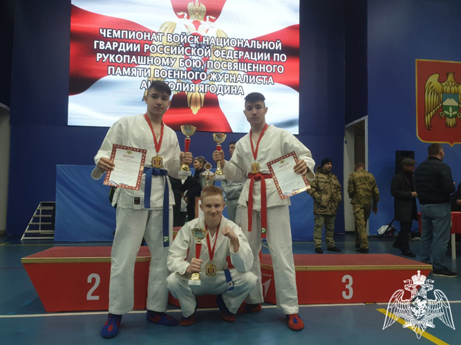 Сборная команда училища заняла первое место на чемпионате Росгвардии по рукопашному бою