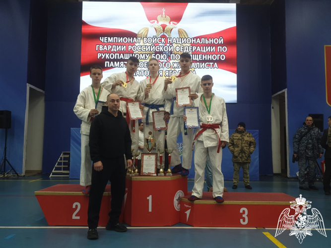 Сборная команда училища заняла первое место на чемпионате Росгвардии по рукопашному бою