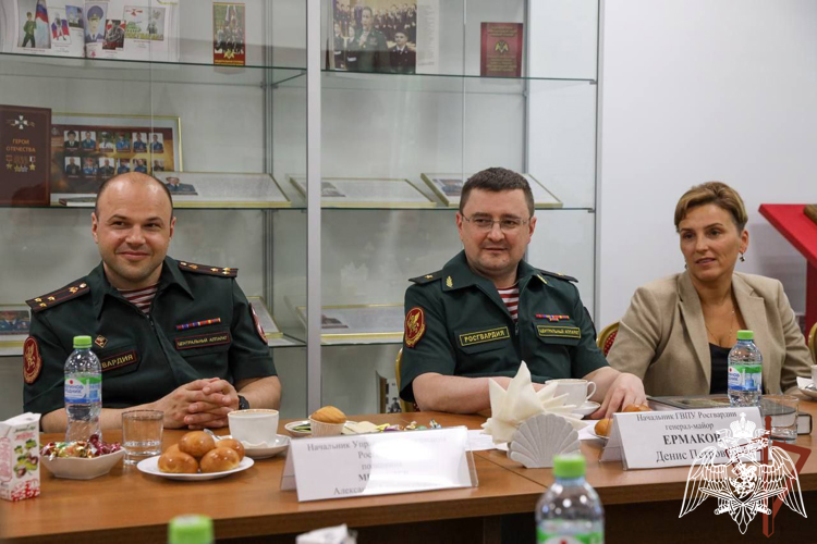 Встреча кадет училища с руководством Росгвардии и АНО «Победоносец», посвященная предстоящему Международному дню защиты детей.