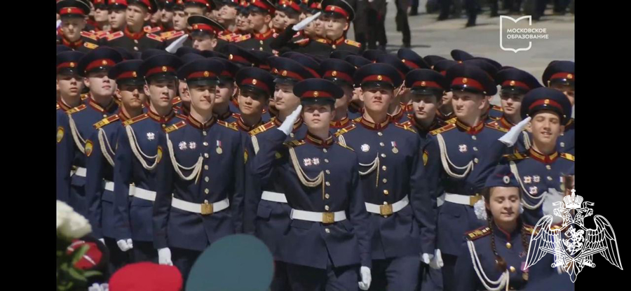 Участие в параде кадетского движения Москвы  «Не прервется связь поколений!»