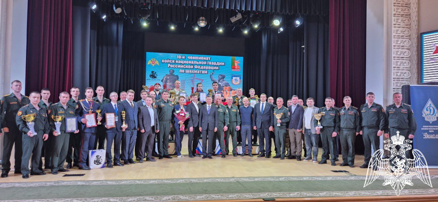 Команда училища завоевала первое место в общекомандном зачете Чемпионата войск национальной гвардии Российской Федерации по шахматам