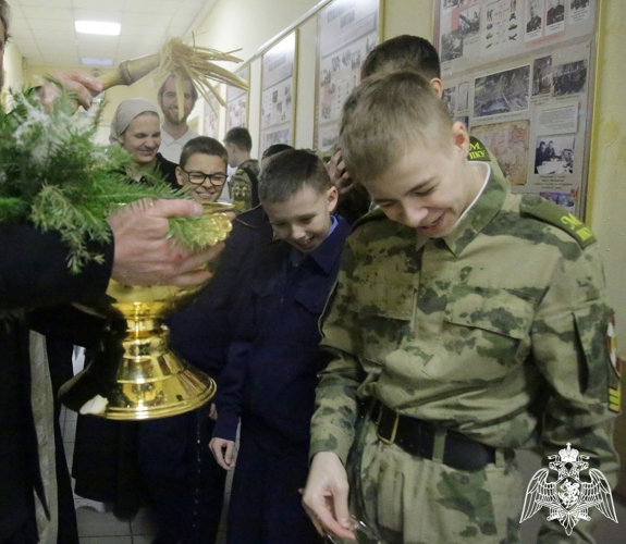 Кадеты и сотрудники училища отметили праздник Крещения Господня