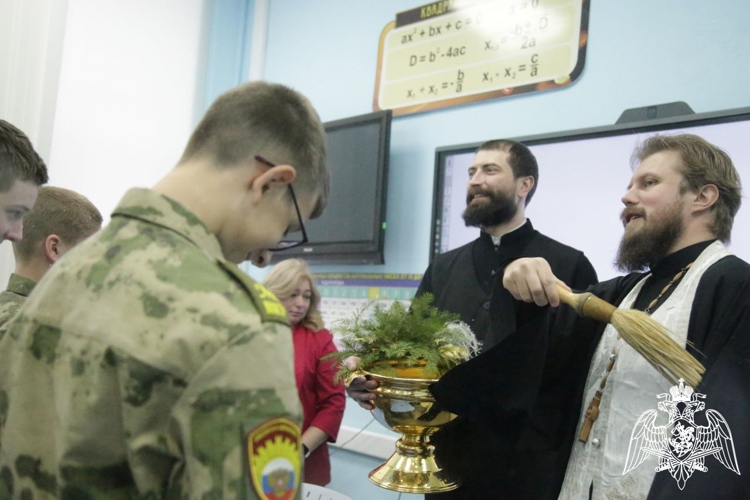 Кадеты и сотрудники училища отметили праздник Крещения Господня